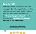 Inversionsbank klappbar Schwerkrafttrainer 4 Inversionswinkel Rückenstrecker bis 135 kg Stahlrahmen schwarz