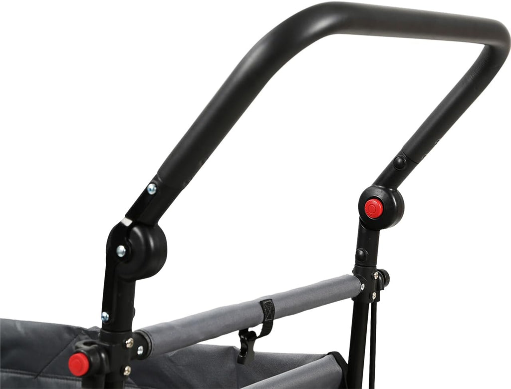 Faltbarer Bollerwagen FX-CT700 klappbarer Handwagen mit Bremsen gepolstertem Sitzbereich höhenverstellbarem Griff und 75 kg Traglast