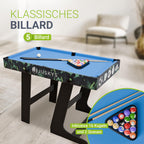 Multifunktionaler Spieltisch 5-in-1 klappbar mit Tischtennisplatte Tischkicker Billardtisch Hockey Basketball Modell 24875