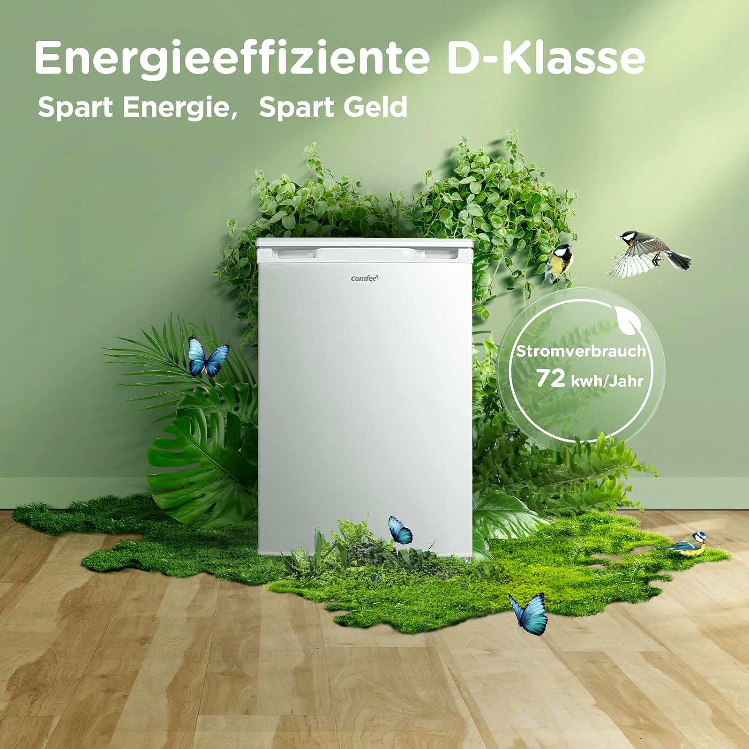 Kühlschrank ohne Gefrierfach RCD133WH3(E) 131 L Inverter-Kompressor mit Obst- und Gemüsefach 84,5 cm