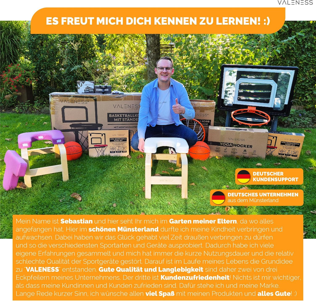 Basketballkorb Outdoor höhenverstellbar 135-305 cm freistehender Basketballständer mit Basketball Größe 7 und Ballpumpe BWS2024