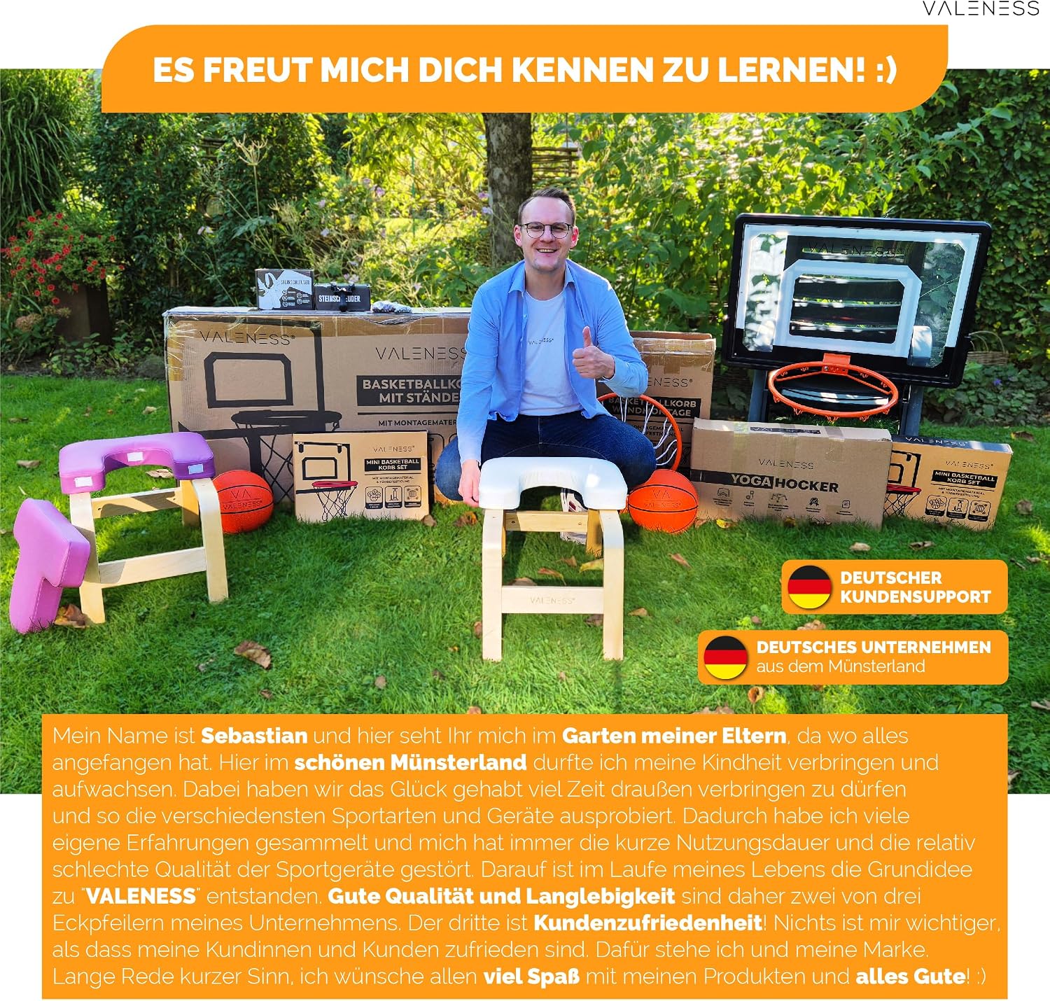 Basketballkorb Outdoor höhenverstellbar 135-305 cm freistehender Basketballständer mit Basketball Größe 7 und Ballpumpe BWS2024
