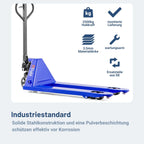 Handhubwagen FIVE 2500 kg Tragkraft mit 1150 mm Gabellänge Stahlrahmen Gummirollen Palettenwagen für Euro-Paletten
