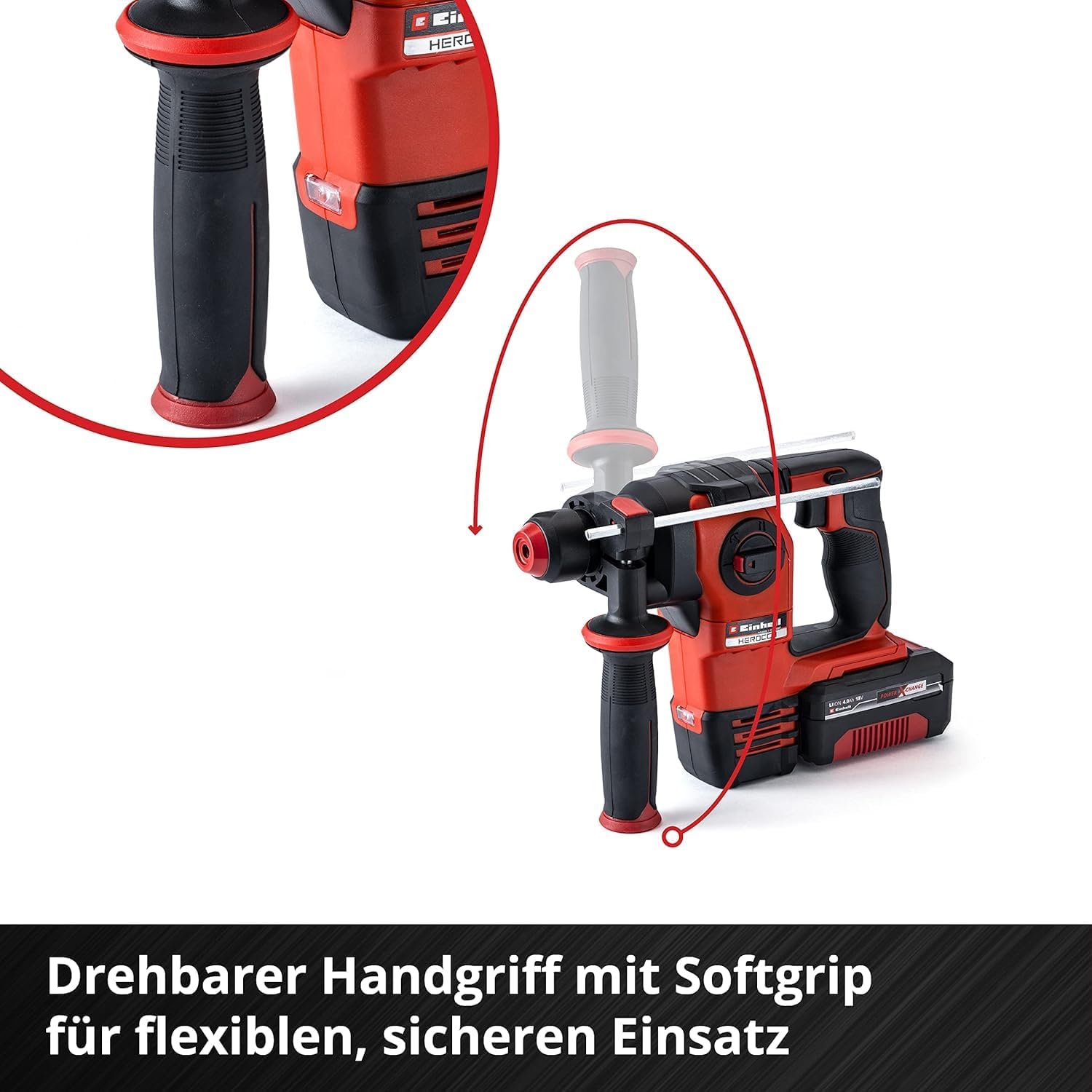 Akku-Bohrhammer HEROCCO 18/20 Power X-Change 18V Brushless 2,2 J SDS-plus mit Koffer ohne Akku