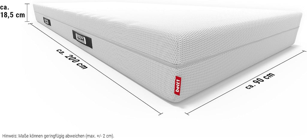 BODYGUARD Anti-Kartell-Matratze 90x200 cm mittelfest und fest 2in1 Liegehärte QXSchaum ergonomische Kaltschaummatratze