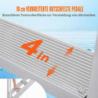 Poolleiter 6 Stufen Aluminiumlegierung FT-06 mit zwei Handläufen rutschfesten Pedalen 250 kg Tragfähigkeit