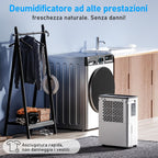 Elektrischer Luftentfeuchter 12L PD12R-03DE mit Digitalanzeige 2,5L Wassertank Timer und automatischer Abschaltung