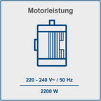 Elektrischer Holzspalter HL760L 7 Tonnen Spaltkraft 2200 W 230 V 520 mm Spaltlänge Hydraulik Liegend