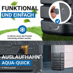 Regenwassertank 510 Liter Slim Stone Design Regentonne Mauertank Wandtank Kunststoff Graphite Grey