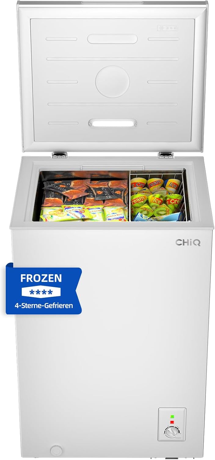 Gefriertruhe FCF98DE 99 L mit Schnellgefrierfunktion LED Beleuchtung 39 dB 4 Sterne Gefrieren freistehend