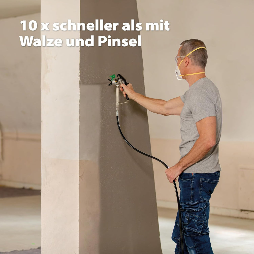 Airless Farbsprühsystem Control Pro 350 R 2371073 110 bar Druckregulierung 15 m Schlauch für Wandfarben Lacke und Lasuren