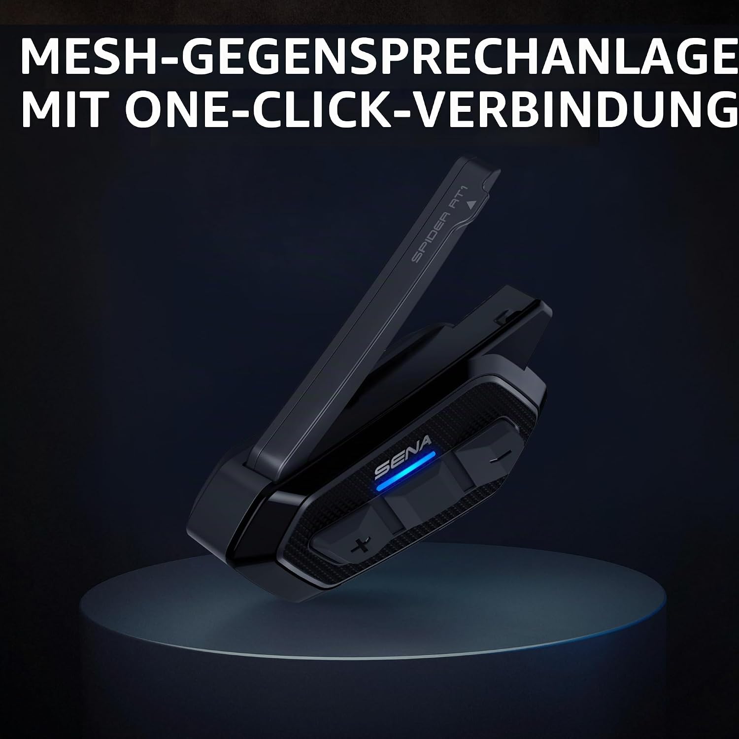 Motorrad Mesh Kommunikationssystem SPIDER-RT1-01 Bluetooth 5.2 Mesh Intercom 8 km Reichweite Group Mesh bis 24 Fahrer kabellos