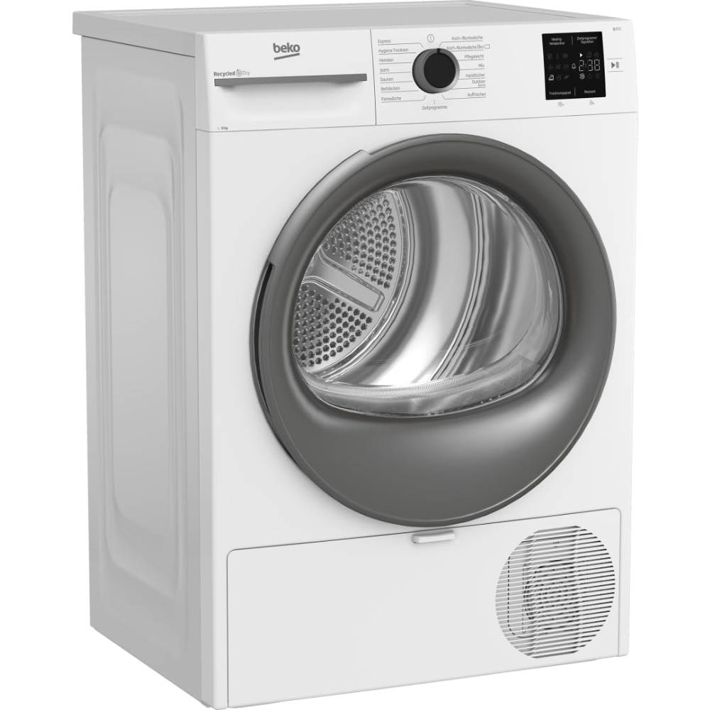 Wärmepumpentrockner BM3T38210W1 8 kg Frontlader mit 15 Programmen Hygiene Trocknen Hygiene Auffrischen Weiß
