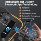Elektroroller T3-DE mit Bluetooth App 350W Motor 30-35 km Reichweite 8,5 Zoll Wabenreifen Dual Bremssystem ABE