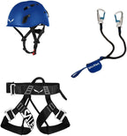 Klettersteig Set Attac Evo Toxo 3.0 Komplettset mit Helm Karabinern und Falldämpfer Einheitsgröße für Klettern