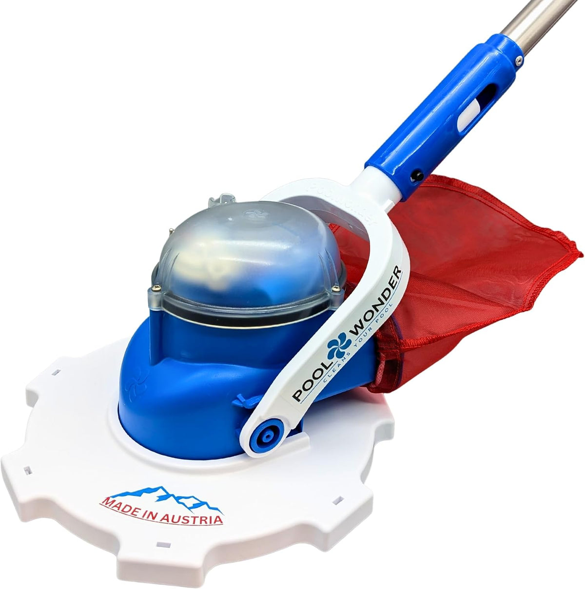 Akku Poolsauger Marvelix Poolreiniger mit 7,4 V Lithium Akku 20 cm Saugbreite 3 Filtertypen inklusive Edelstahlstange