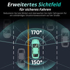 4K Dashcam Auto Vorne Hinten Dual Kamera mit STARVIS 2 Sensor WDR GPS WLAN Sprachsteuerung 64GB SD-Karte