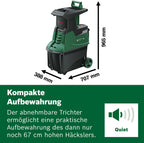 Turbinenhäcksler AXT 25 TC 2500W Gartenhäcksler Holz und Gartenabfälle 53L Fangbox 45mm Aststärke
