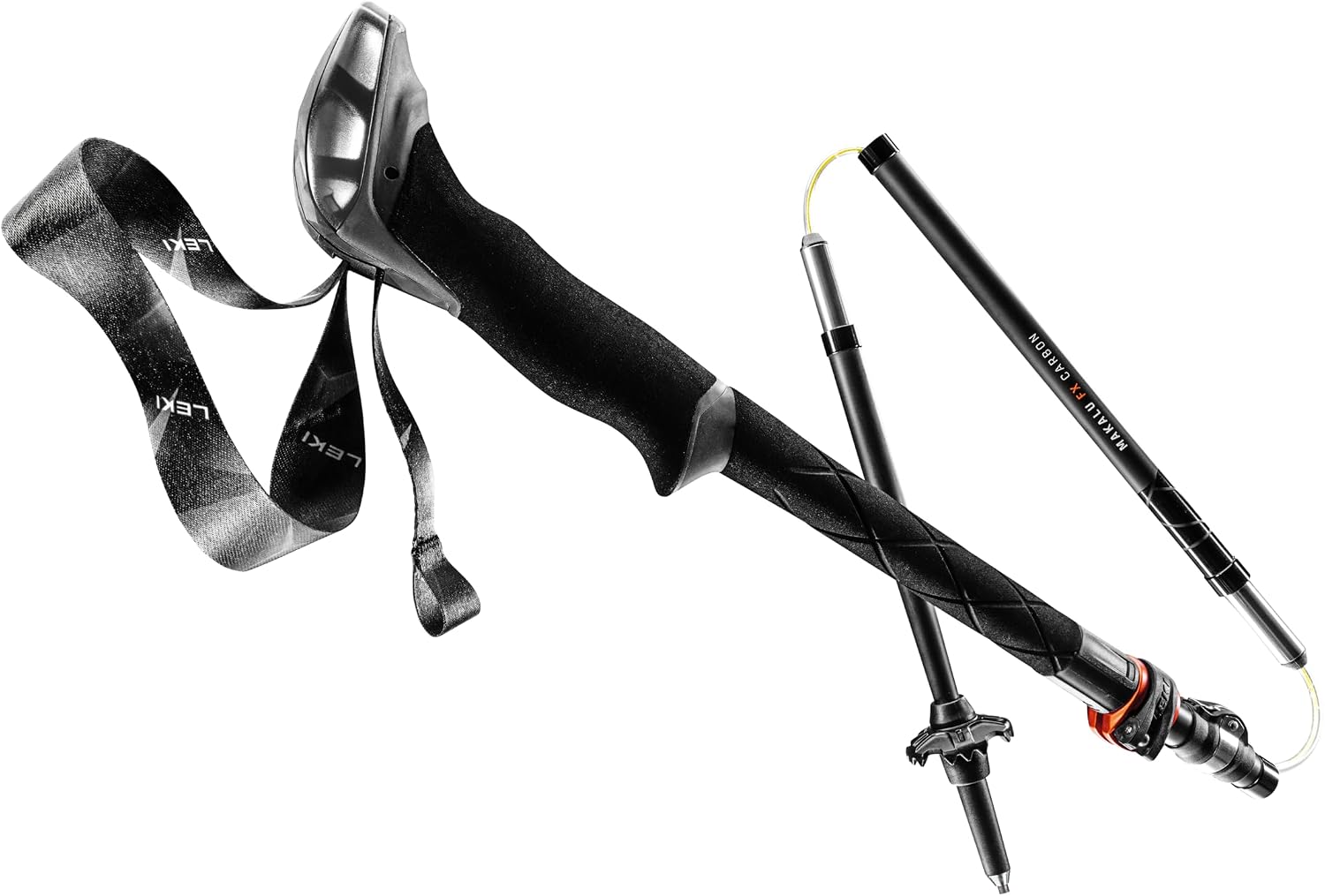 Trekkingstöcke Makalu FX Carbon faltbar verstellbar 4-teilig mit Klemmverschluss Carbonfaser Schaft Länge bis 130 cm