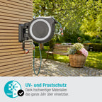 Wand-Schlauchbox RollUp XL 35 m automatische Schlauchaufbewahrung mit schwenkbarer Wandhalterung inkl. Spritze und Montagezubehör