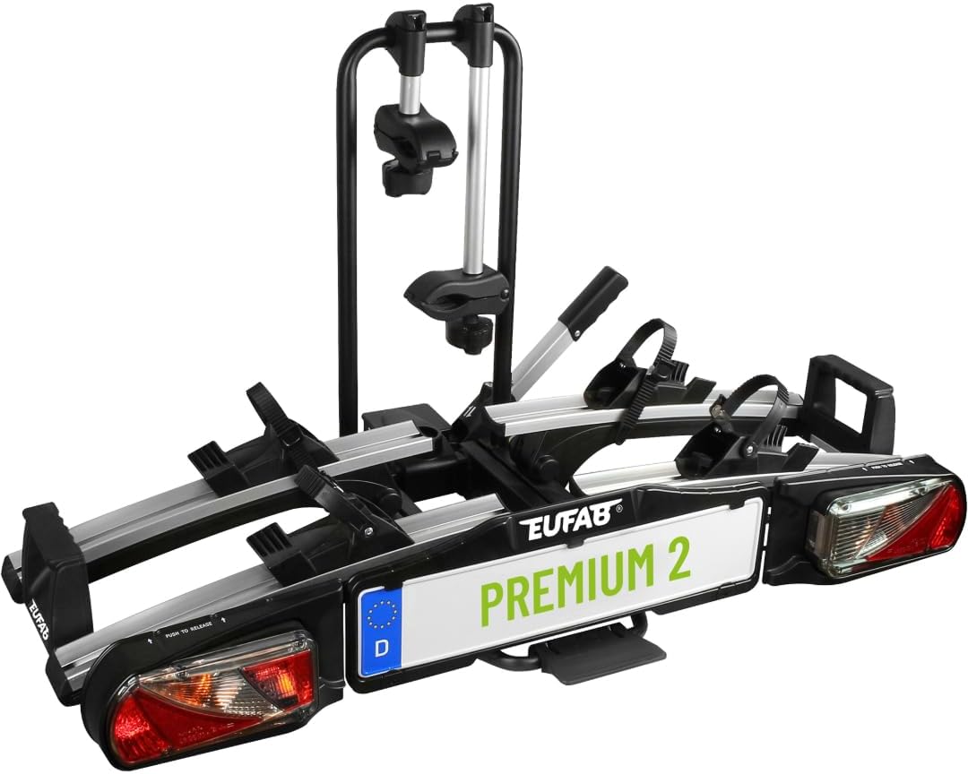Fahrradträger Transport PREMIUM 2 11521 für Anhängerkupplung E-Bike 60 kg für 2 Fahrräder vormontiert