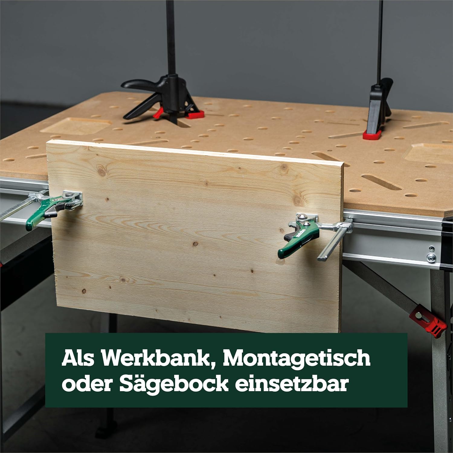 Multifunktionstisch MWB 100 Klappbare Werkbank höhenverstellbar 120 kg Traglast inkl Zwingen