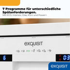 Geschirrspüler 45 cm 9 Maßgedecke GSP9309-030E 7 Programme 49 dB freistehend oder Unterbau weiß