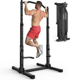 Klimmzug Dip Station faltbar höhenverstellbar 5-in-1 Kraftturm Home Gym mit Power Tower bis 172 kg Belastung