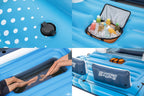 Badeinsel Tropical Breeze 43105 für 6 Personen 389 x 274 cm mit Sonnendach Kühltasche 6 Getränkehaltern und Reparaturflicken