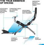 Rennsimulator Sitz Challenge X G.00248 Racing Sim Stuhl mit 6 verstellbaren Positionen Lenkrad Pedal und Schalthebelhalterung