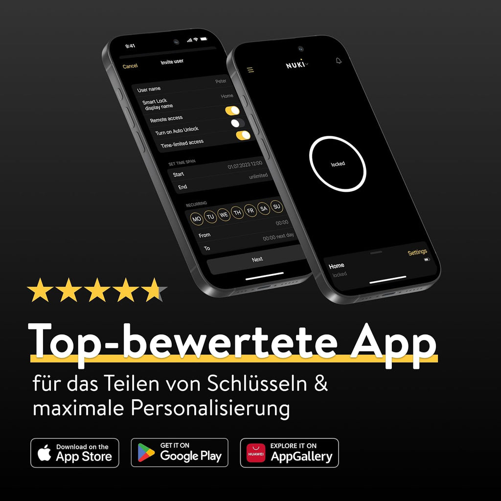 Smart Lock elektronisches Türschloss Pro Bluetooth WLAN Matter Nachrüstbar Fernsteuerung App Steuerung 221147