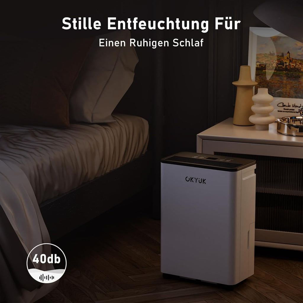Elektrischer Luftentfeuchter 12L PD12R-03DE mit Digitalanzeige 2,5L Wassertank Timer und automatischer Abschaltung