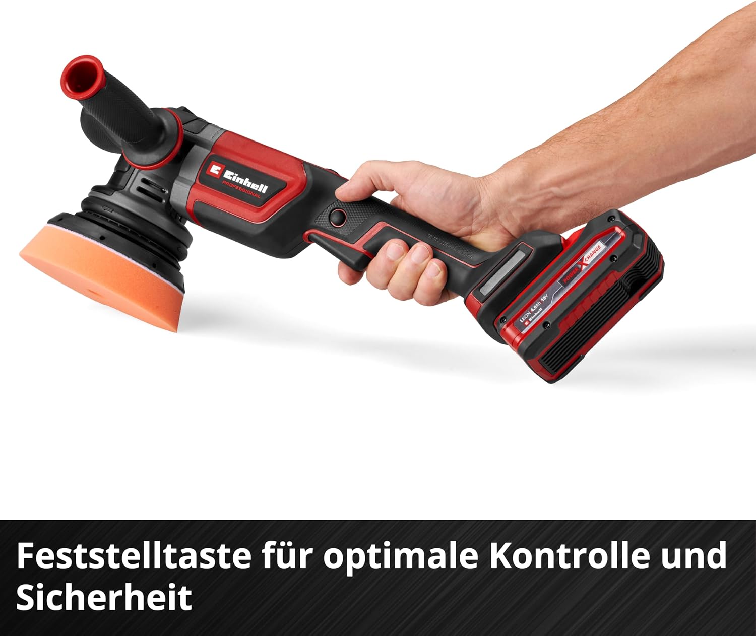 Akku Exzenterpolierer CP-EP 18/125 Li BL 18V 125 mm Brushless Motor 500-3800 U/min mit 3 Polierpads