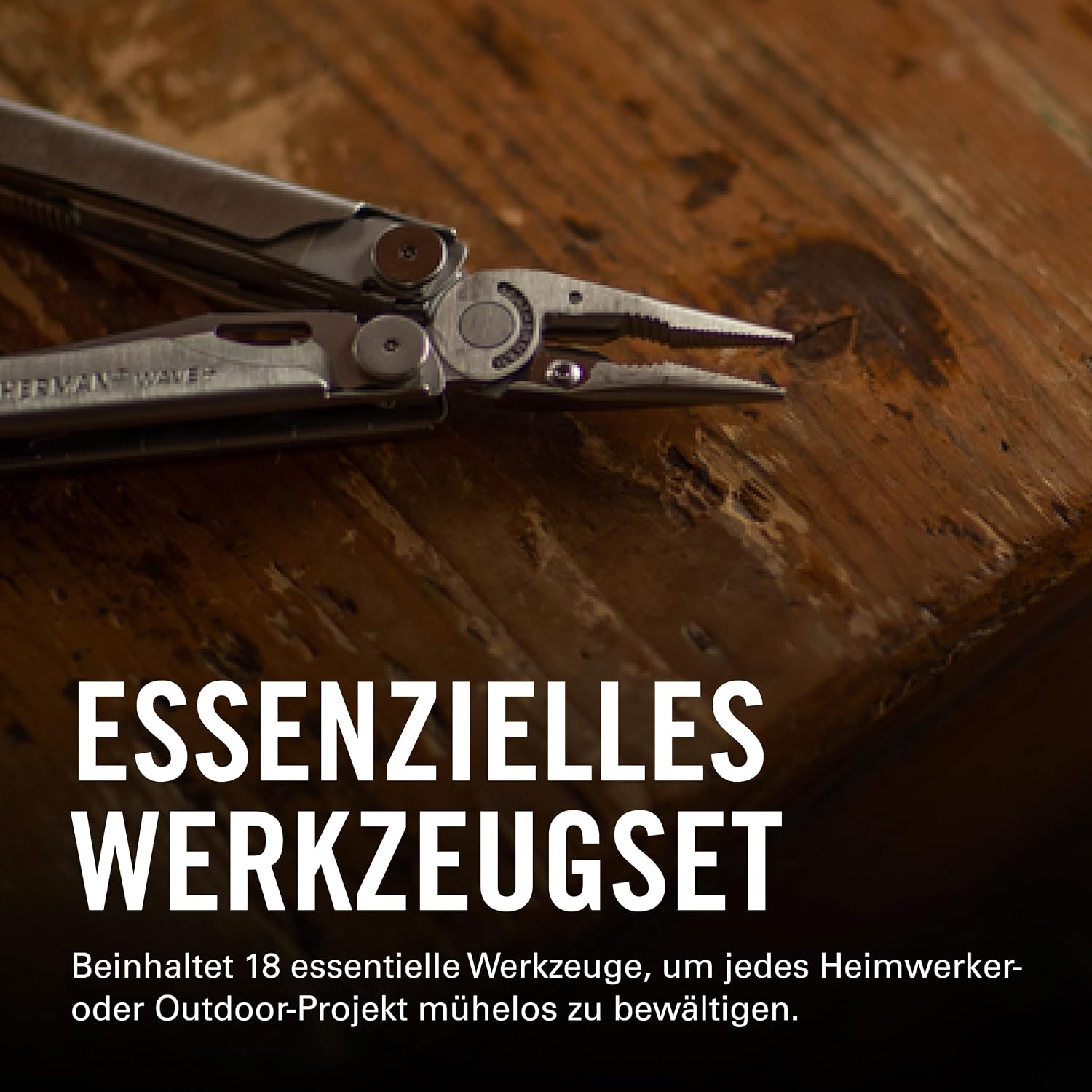 Multitool Wave+ 832526 18-in-1 Edelstahl Werkzeug mit Zange Klinge Drahtschneider und Camping Zubehör