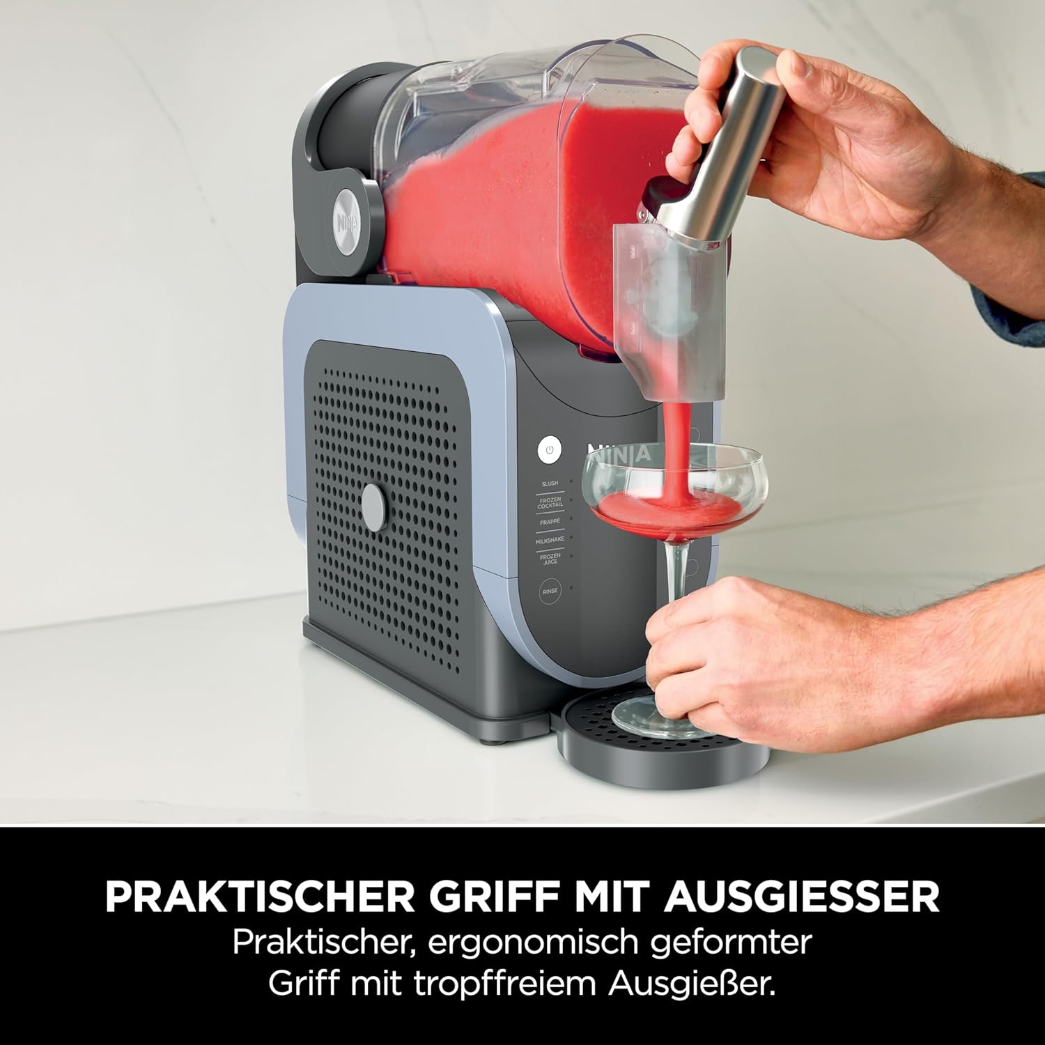 Slush Eisgetränke Maschine FS301EU 1,9 L Kapazität Kompressor mit WhisperChill Technologie für Slush Frozen Cocktail Frappé Milkshake