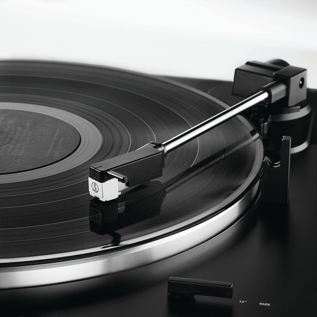 Vollautomatischer Plattenspieler AT-LP60X mit Riemenantrieb Stereo Analog 33 1/3 und 45 U/min Schwarz