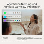 KI Diktiergerät NotePin S Sprachrekorder mit Transkription Zusammenfassung 64GB Speicher Aufnahmegerät mit 4 Zubehörteilen