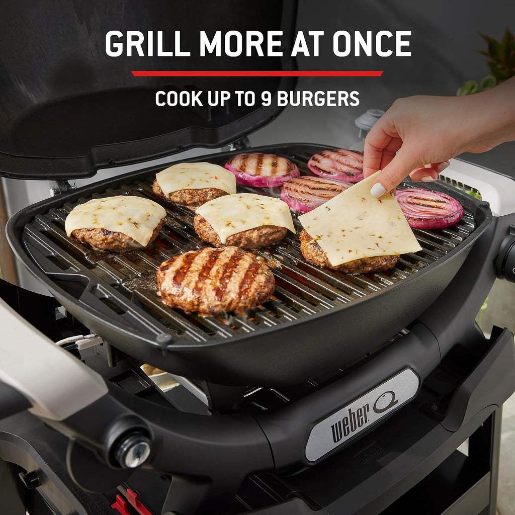 Kompakter Gasgrill Q 1200N 1290 cm² Grillfläche Gusseisen Rost integriertes Thermometer klappbare Seitentische