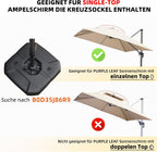 Sonnenschirmständer SBLN150 befüllbar mit Wasser oder Sand bis 150 kg Gewicht für Ampelschirm und Sonnenschirm
