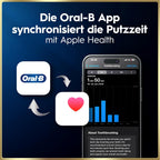 Elektrische Zahnbürste mit Aufsteckbürsten iO Series 9 wiederaufladbar 7 Reinigungsmodi Smart Druckkontrolle Rundbürstenkopf Schwarz