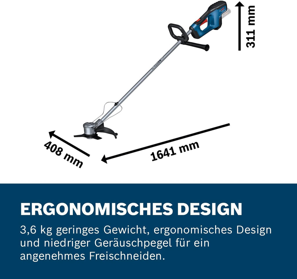Akku Freischneider 18V Brushless GFR 18V-23 Schnittbreite 23 cm Fadenspule Schultergurt Messer Set