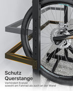 Fahrradständer freistehend für 5 Fahrräder vertikaler Fahrradhalter mit 5 Haken 6 Helmhaken Stahlkonstruktion 160 kg Traglast