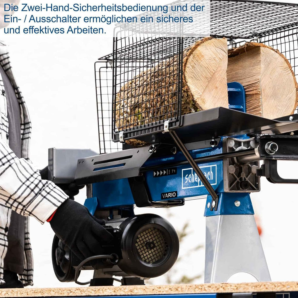 Elektrischer Holzspalter HL760L 7 Tonnen Spaltkraft 2200 W 230 V 520 mm Spaltlänge Hydraulik Liegend