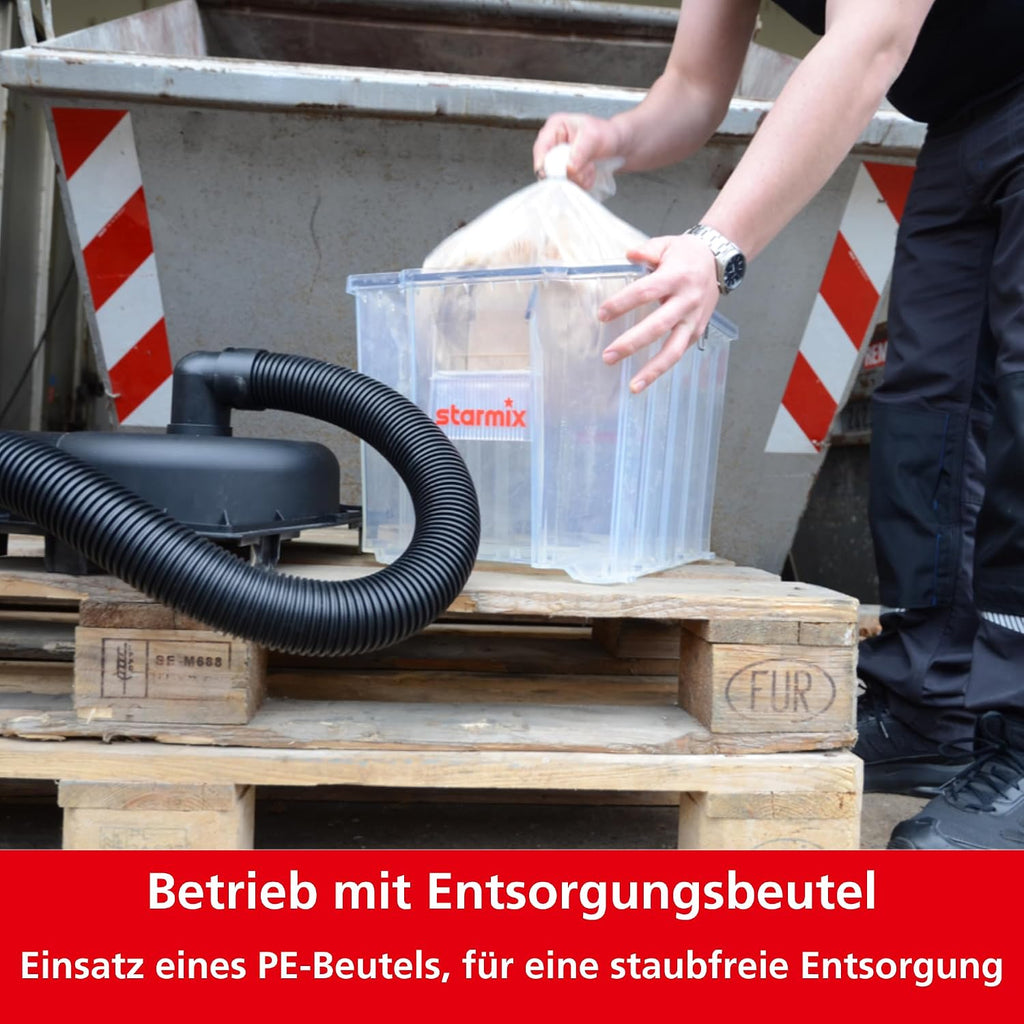 Vorabscheider Zyklon Staubabscheider Dustfixx 25L Behälter 99 Prozent Abscheidegrad kompatibel mit Staubsaugern iPulse ISC uClean