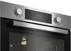 Einbau-Backofen BBIM12300X 60 cm mit 72 Liter Volumen Dampfreinigung 8 Heizarten Edelstahl Multifunktionsofen