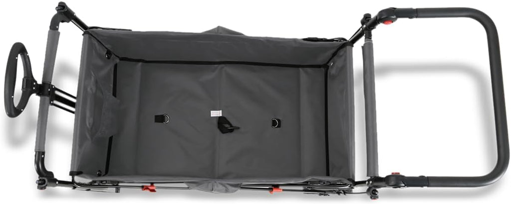 Faltbarer Bollerwagen FX-CT700 klappbarer Handwagen mit Bremsen gepolstertem Sitzbereich höhenverstellbarem Griff und 75 kg Traglast