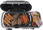 Tragbarer Gasgrill Traveler mit klappbarem Untergestell und Rädern 3,8 kW Brenner 2065 cm² Grillfläche Deckelthermometer