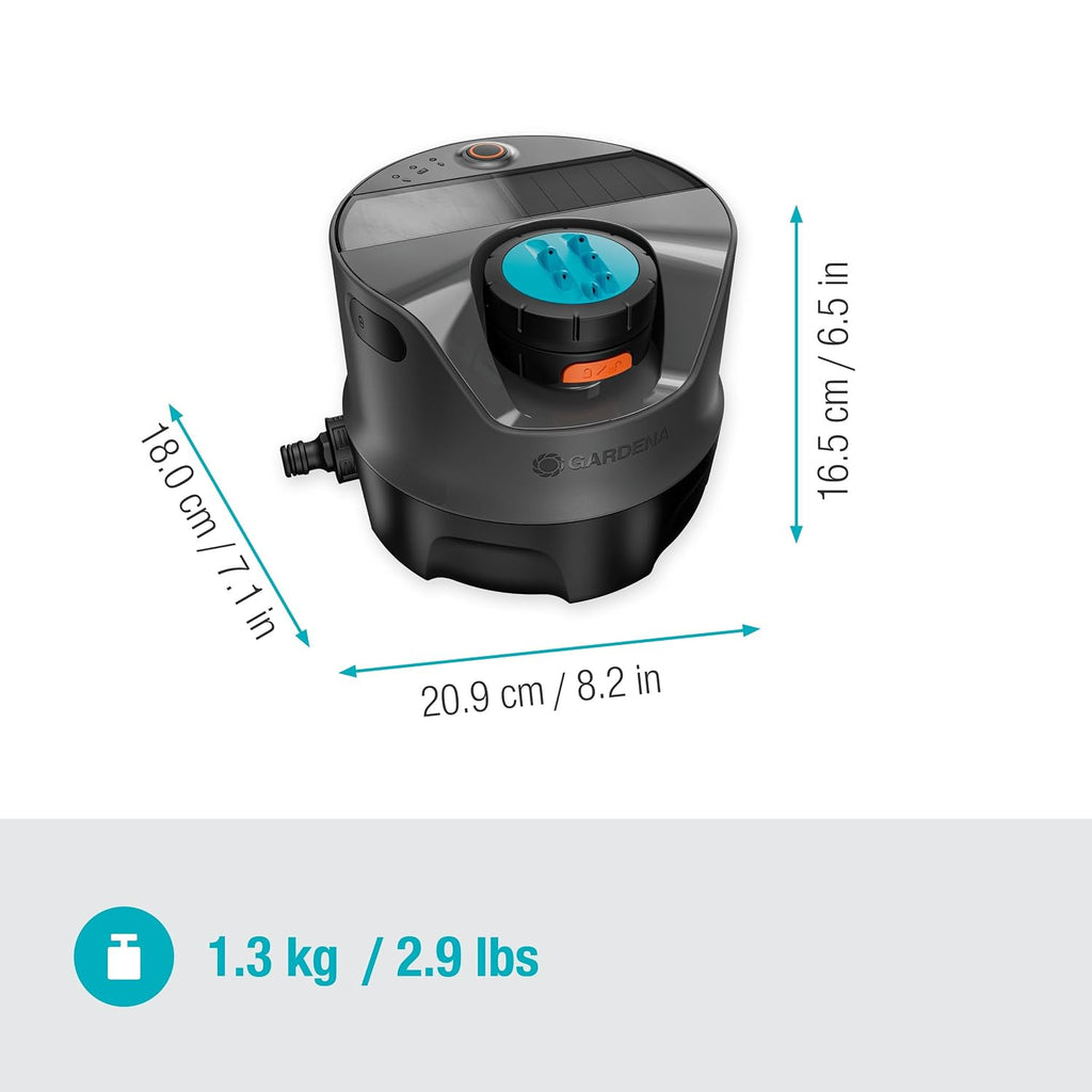 AquaPrecise Bewässerungssystem 16000-20 für Rasen bis 320 m² Solar Bluetooth App gesteuerte automatische Rasenbewässerung