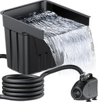Teich Wasserfall Set P378 mit 4500 l/h Teichpumpe 3 m Wellschlauch Filtermaterial für Gartenteiche