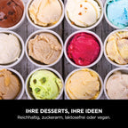 Eismaschine Dessertmaschine NC302EU mit 1,4L Behälter 7 Programmen für Eiscreme Gelato Sorbet Smoothie Bowl und Milchshakes